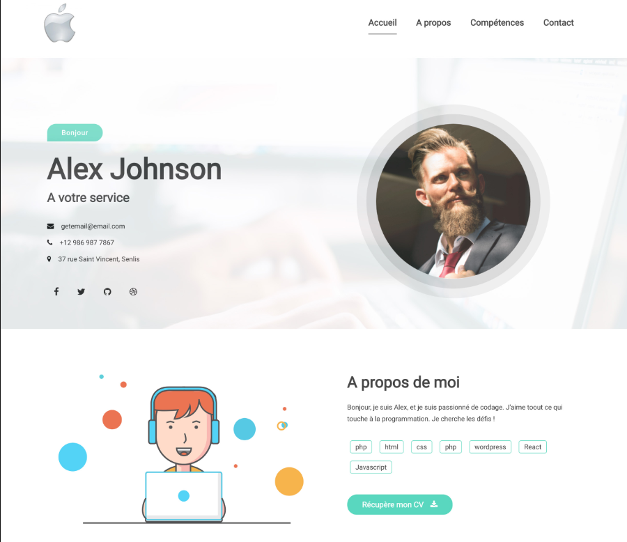 Apercu du projet Axel Johnson